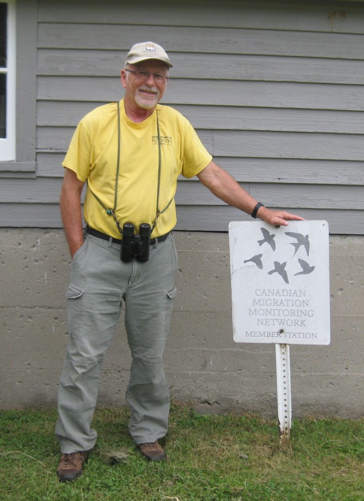 Man with binoculars