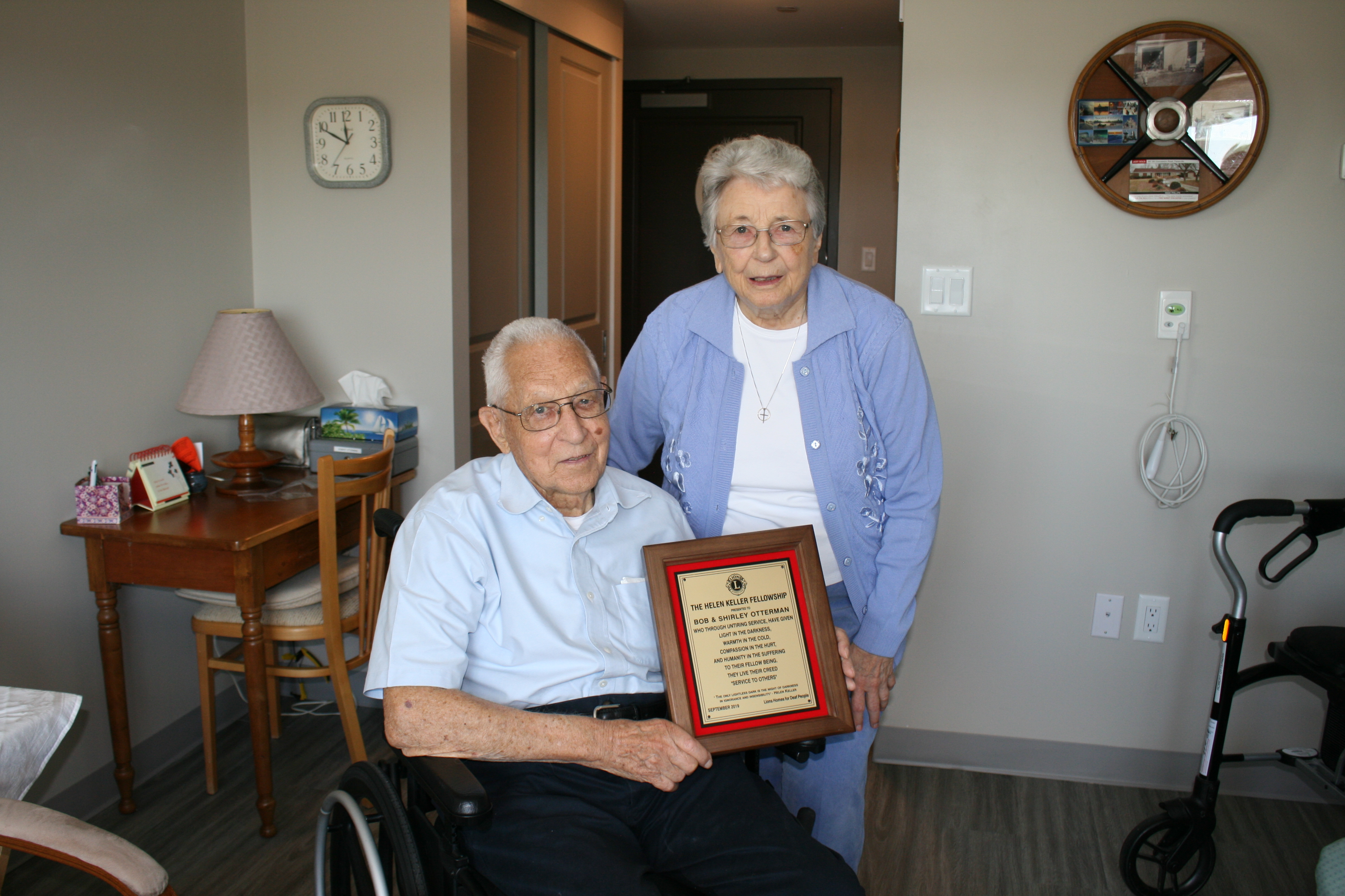 Featured image for Bob and Shirley Otterman receive Helen Keller Fellowship award