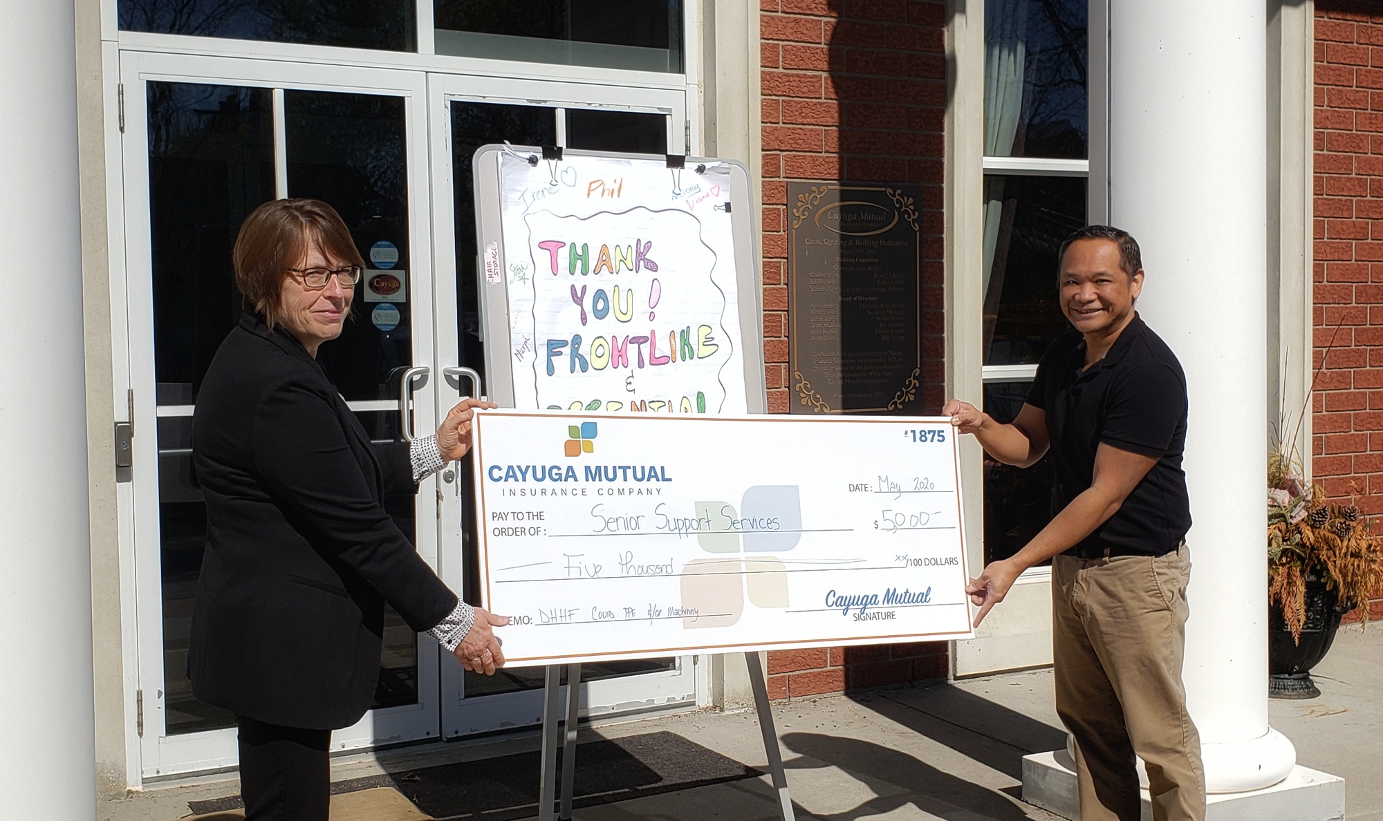 Featured image for Cayuga Mutual staff donate $15,000 to  local organizations