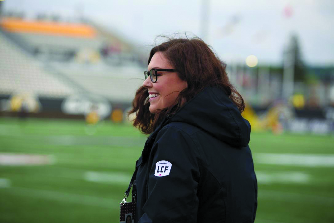 Featured image for From sports fan to sports journalist: Cayuga’s Kristina Costabile finds dream job with the CFL