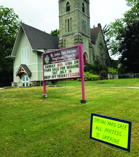 St. John the Divine Anglican Church hosts yard sale, donates $2,000 to support Ukraine