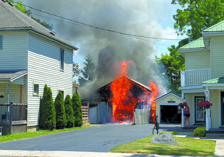 Blaze consumes garage in residential Hagersville neighbourhood