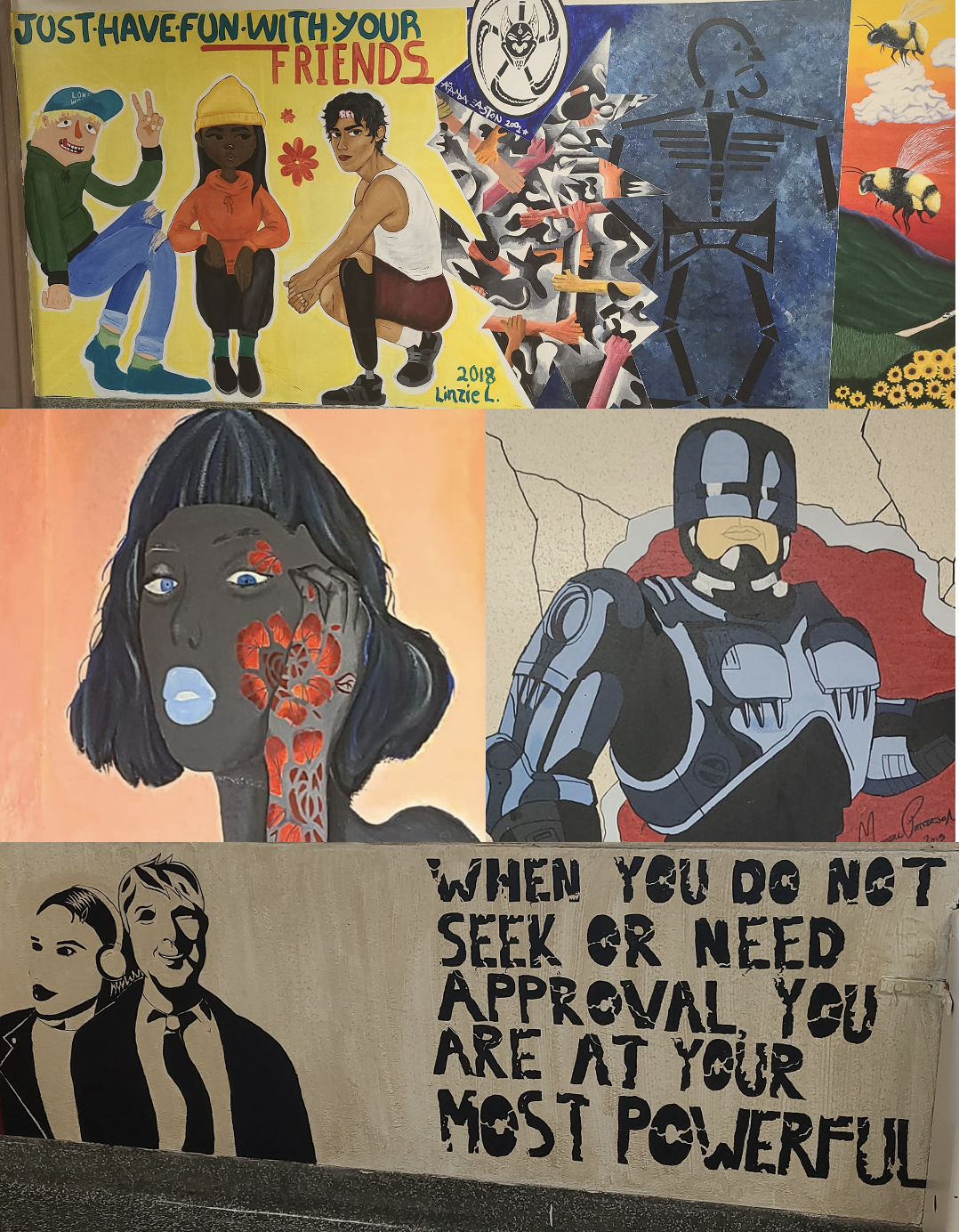 Featured image for Local effort pauses plans to paint over student murals at Dunnville Secondary