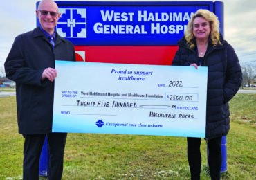 Hagersville Rocks Music Festival donates $2,500 to the West Haldimand Hospital and Healthcare Foundation