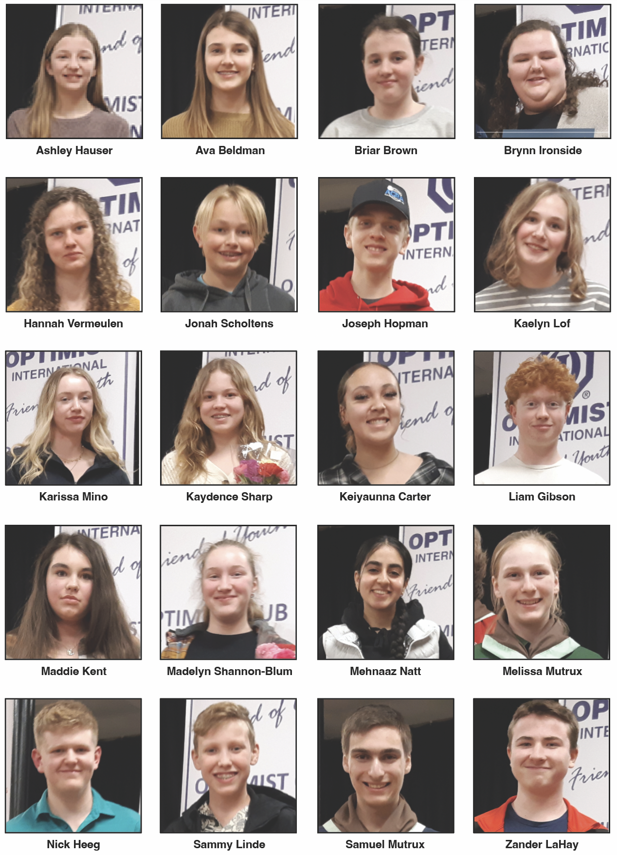 Featured image for Optimists honour outstanding youth