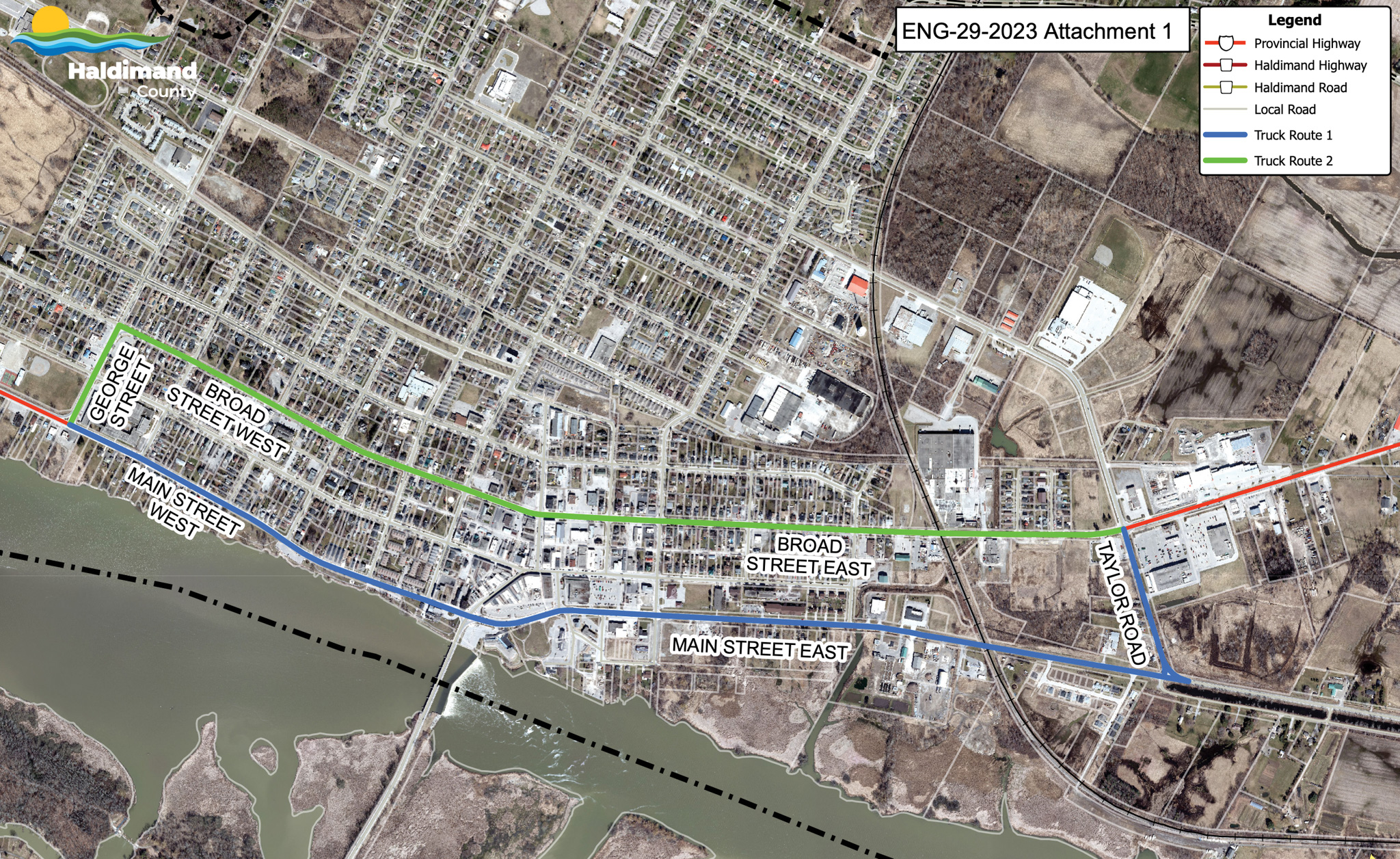 Featured image for County amends heavy truck route through Dunnville