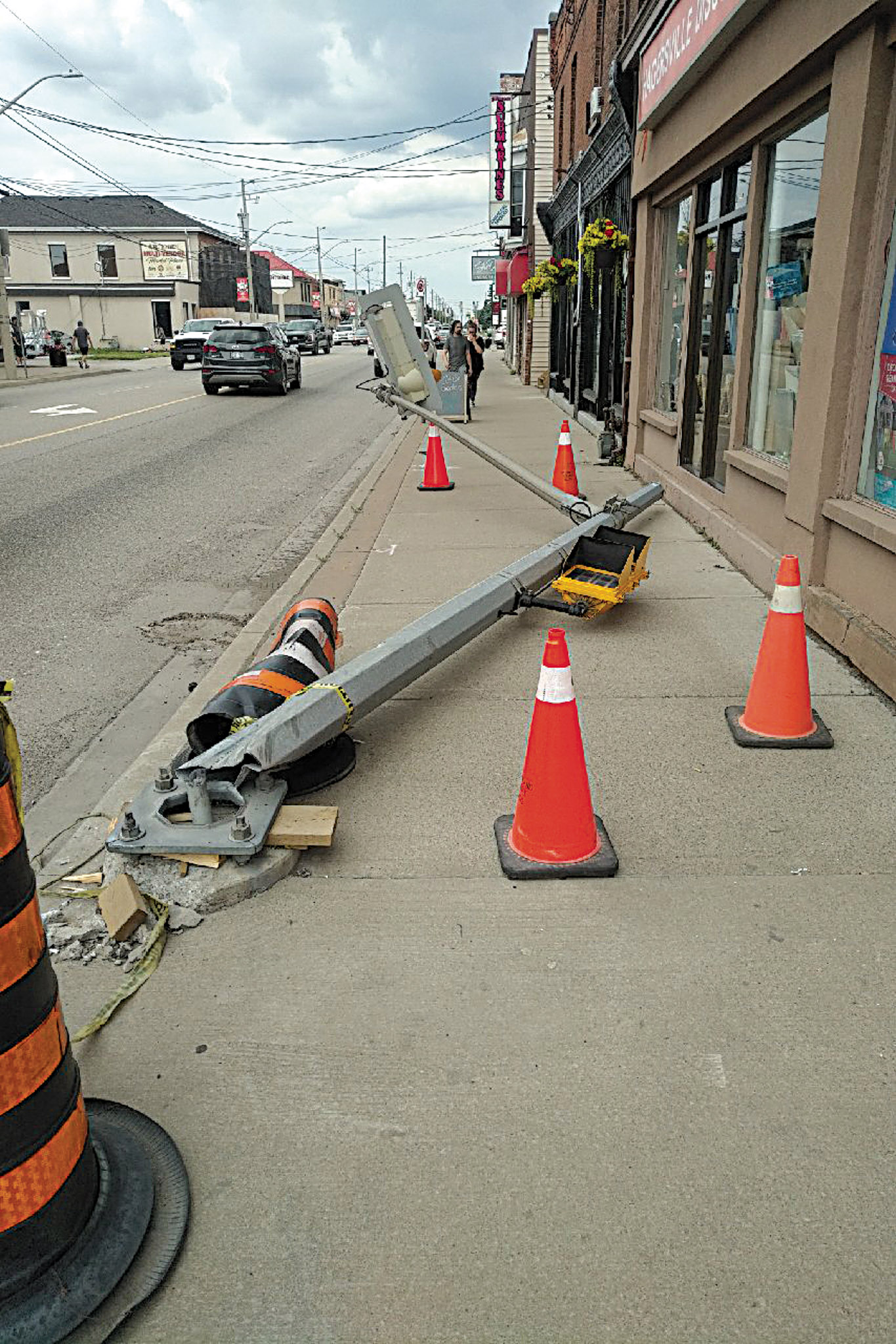 Featured image for Hagersville light post hit