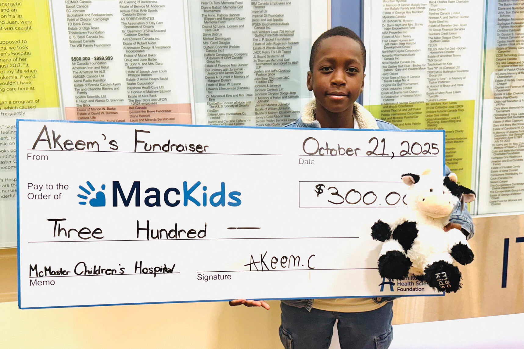 Featured image for 10-year-old Hagersville boy gives back to Mac Kids