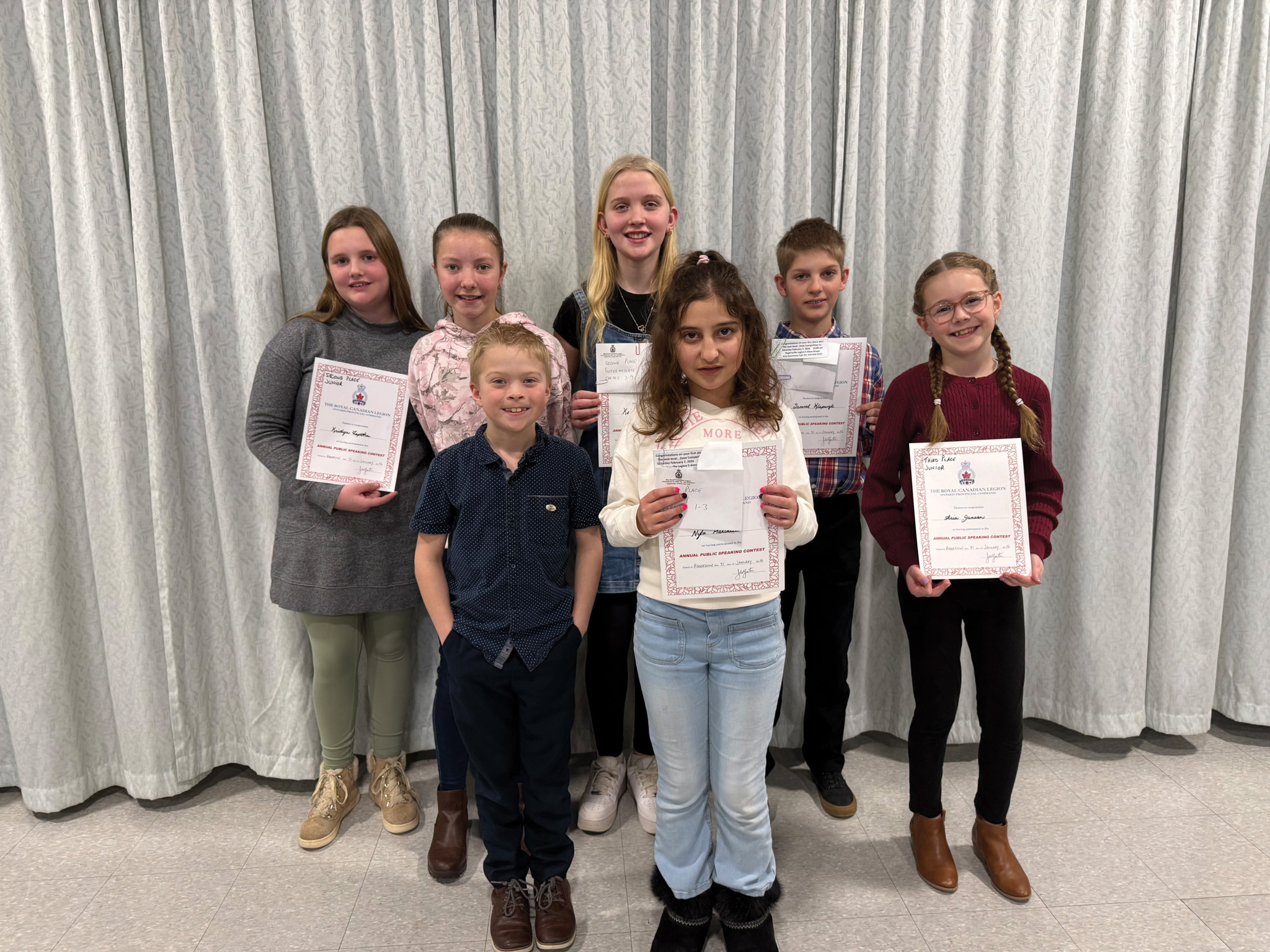 Featured image for Haldimand students compete in Legion-hosted public speaking contest