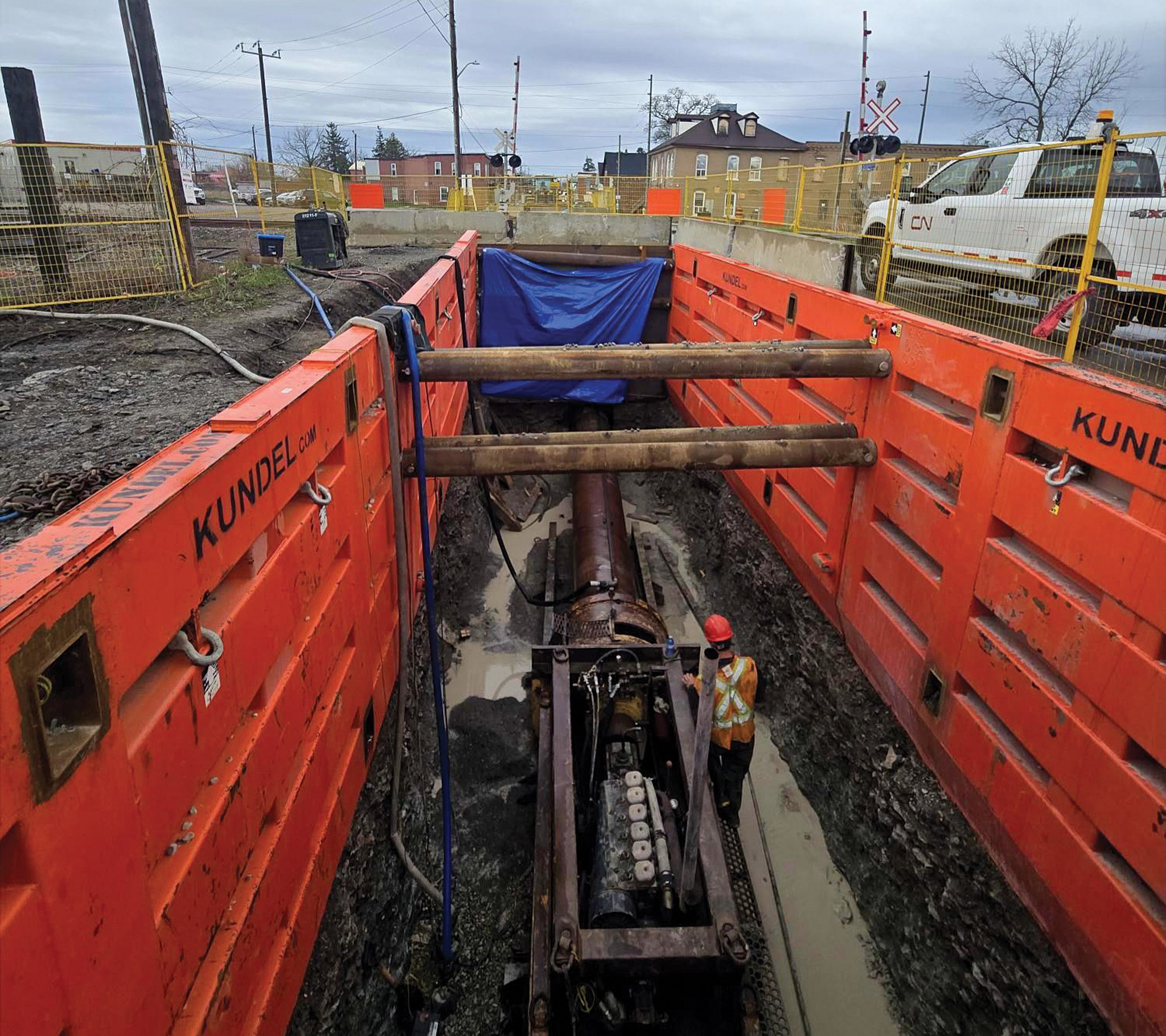 Featured image for How do you install a watermain under an active rail line in Hagersville?